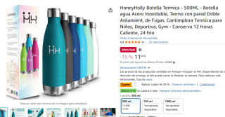 HoneyHolly Botella Termica 500ML Botella agua Acero Inoxidable por 8,83€