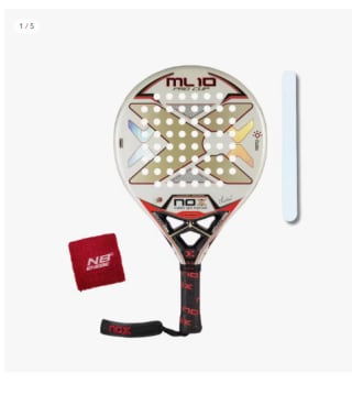 Pala de padel Nox Ml 10 luxury + Muñequera NB + Protector por 69.99€