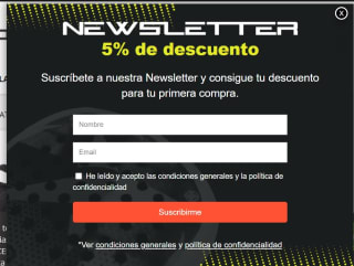 5% descuento para tu primera compra