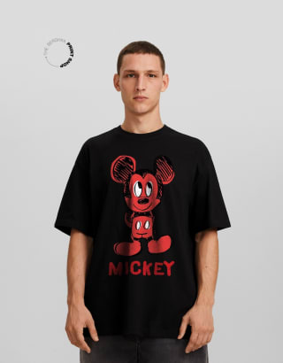 Camiseta Mickey Mouse Bershka por 7,99€