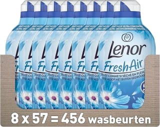 8x 57 wasbeurten Lenor Fresh Air wasverzachter voor €26,99 bij Amazon