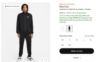 25% EXTRA descuento en tu compra en Nike Black Friday