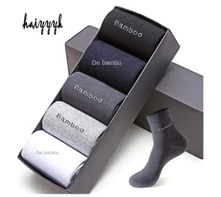 Pack de 5 pares Calcetines de fibra de bambú para hombre por solo 7,48€