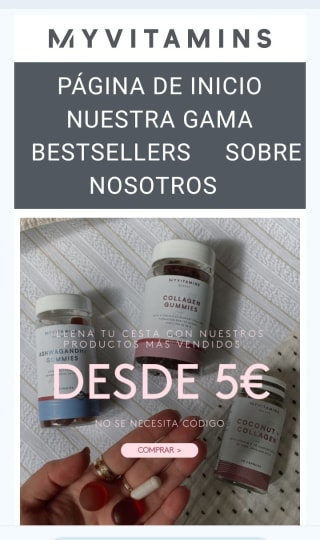 Tus favoritos desde 5€ en Myvitamins.
