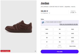 Zapatillas de Mujer Nike Air Jordan 1 Low Method of Make por 58.99€