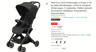 Maxi-cosi Lara2 zwart voor €139,89 bij Amazon