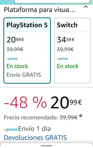 Jurassic Park Classic Games PS5 por 20,99€.