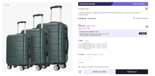 Juego de 3 Maletas Trolley ABS Semirrígidas 4 Ruedas por 59.49€ (Cuenta Nueva 47.49€)
