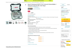 Bosch Professional 2607017322 Puntas de Destornillador + Trinquete por 14,99€