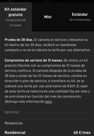 Kit Estándar de Starlink Gratis con 12 Meses de Permanencia
