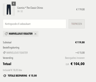 MR Marvis kortingscode voor tot €15 korting op alles