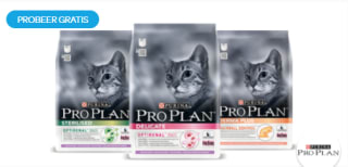 Probeer Purina® PRO PLAN® kattenvoeding Gratis dmv cashback