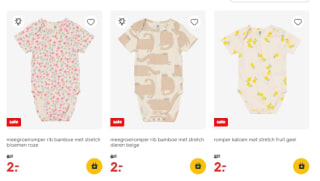 Diverse meegroei rompers vanaf €2 bij de Hema
