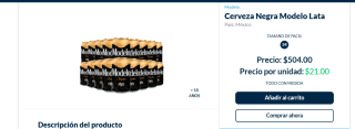 Cerveza Negra Modelo en 3 x 2 por $21 c/u en Beerhouse