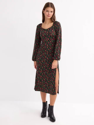 Vestido Maxi Escote Corazon de Flores por 11.99€