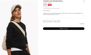 Sudadera de chándal básica para Mujer por 3.99€