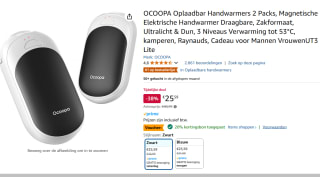 OCOOPA Oplaadbare Handwarmers 2 Pack voor €20,47 bij Amazon
