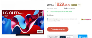 TV 65" OLED Evo LG OLED65C4 à 1.829,86€