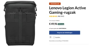 Lenovo Legion Active Gaming Laptoprugzak voor €49,96 bij Lenovo