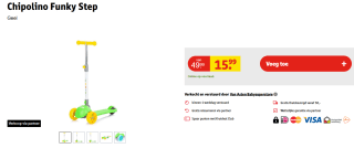 Chipolino Funky Kinderstep met 3 wielen voor €15,99 bij Kruidvat