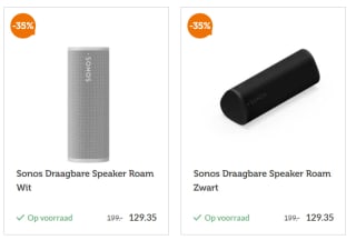 SONOS Roam 2 Bluetoothspeaker voor €129,35 bij Woonexpress