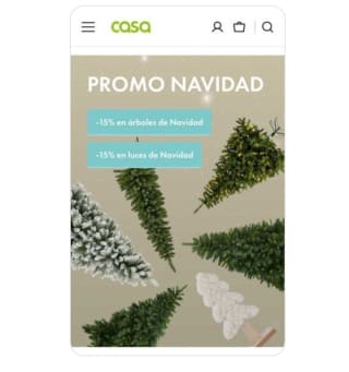 -15% en Árboles y Luces de Navidad.