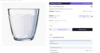 Juego de 6 vasos altos 31cl marca Luminarc por tan sólo 2,92€