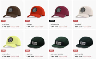 50% descuento en segunda unidad 2 gorras por 12€