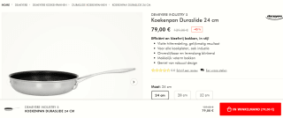 Demeyere Industry koekenpan 24 cm voor €79 bij Zwilling