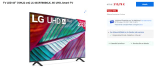 Television LED 43" LG 43UR78006LK, 4K UHD, Smart TV por 310.78€