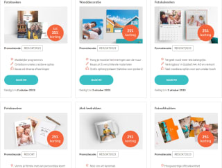 Tot 35% korting bij Albelli