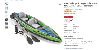 intex Challenger K2 Kayak incl. Hand Pump + aluminium oars