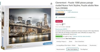 Puzzle 1000 piezas paisaje ciudad Nueva York Skyline,  marca Clementoni por 8,49€
