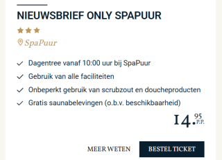Dagentree bij SpaPuur voor €14,95