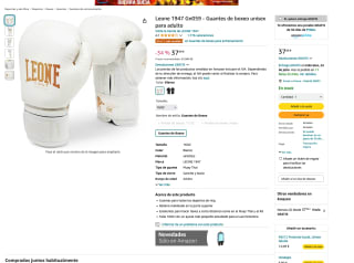 Guantes Leone 1947 Gn059 de boxeo unisex para adulto por solo 37,99€