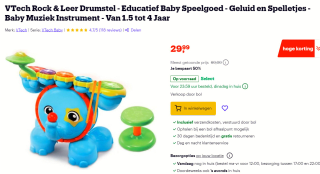 VTech Rock & Leer Drumstel - Educatief Baby Speelgoed voor €29,95 bij Bol.com