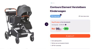 Verstelbare Kinderwagen Contours Element Compleet Storm voor €99 bij iBOOD