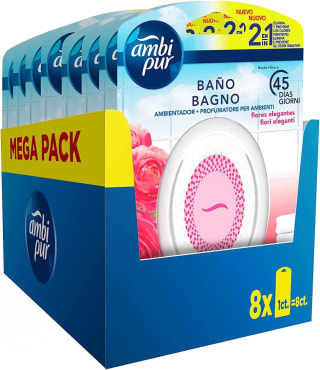 Pack 8 Ambipur Ambientadores Casa para Baño por 11,52€