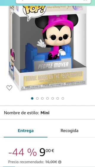 Funko Pop! Disney: WDW50- People Mover Minnie Mouse por 9€.