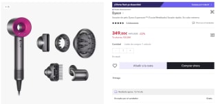 Hasta 20% + 10% EXTRA + 30€ descuento descuento en marca Dyson preciazos