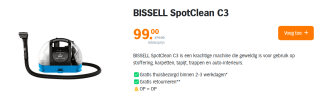 BISSELL SpotClean C3 - Tapijt-, trap- en autostoelreiniger voor €99 bij de AH