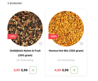 Horeca hot mix en ontbijtmix voor 99 cent ( 300 gram )
