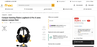 Casque Logitech G PRO X + repose casque à 79,99€