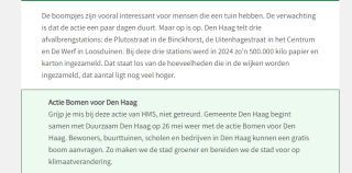 Gratis Appelboom na inruilen papier en karton (Den Haag)