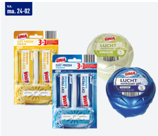 UNA Luchtverfrissergel of toiletblokken voor €0,99 bij de Aldi