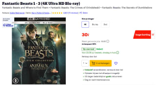 Fantastic Beasts 1 - 3 (4K Ultra HD Blu-ray) voor €30 bij Bol