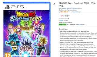 DRAGON BALL: Sparking ZERO voor €42,95 dmv code bij Amazon