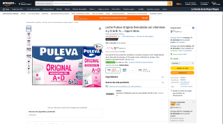 Leche Puleva Original Desnatada con Vitaminas A y D Brik 1L Caja 6 Litros por 5,82€