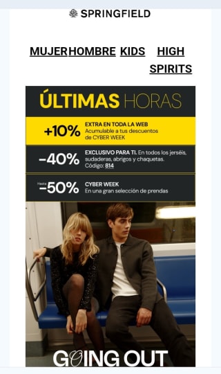 Hasta -50% + 10% Extra en Springfield.