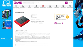 Consola Wii Mini Roja Seminueva Nintendo por 24,99€